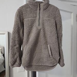 Donating By Sunday: Abercrombie & Fitch Soft Taupe Sherpa Pullover